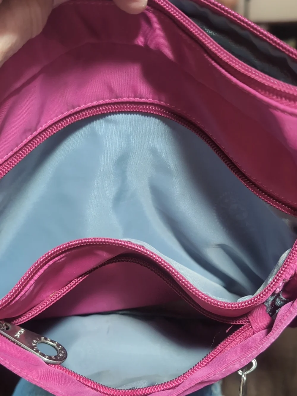 Soyater Fuchsia Crossbody Shoulder Bag with Many Pockets